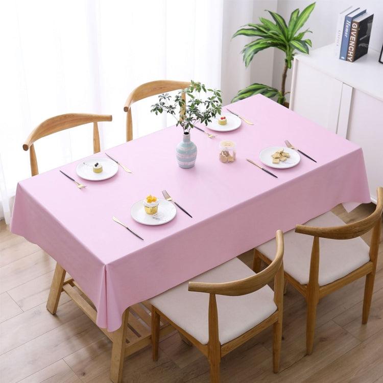 Elegant PVC Waterproof Disposable Table Cover - Heat and Spill Resistant Pink 140x140cm