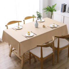 Elegant PVC Waterproof Disposable Table Cover - Heat and Spill Resistant Champagne 140x140cm