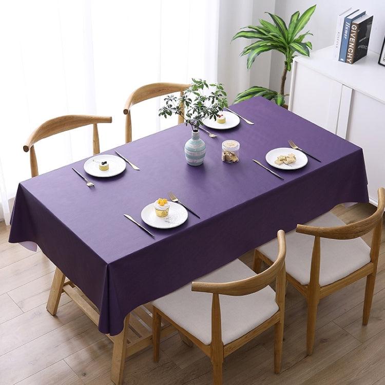 Elegant PVC Waterproof Disposable Table Cover - Heat and Spill Resistant Purple 140x140cm