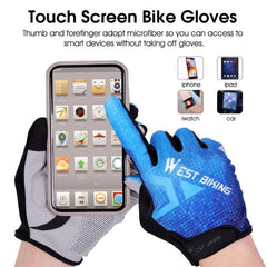 WEST BIKING YP0211216 Guantes de ciclismo con pantalla táctil y dedos completos con absorción de impactos y diseño antideslizante