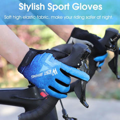 WEST BIKING YP0211216 Guantes de ciclismo con pantalla táctil y dedos completos con absorción de impactos y diseño antideslizante