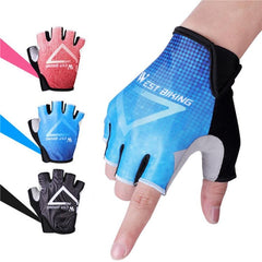 WEST BIKING Summer Half Finger Cycling Gloves - Breathable & Reflective Outdoor Riding Gloves