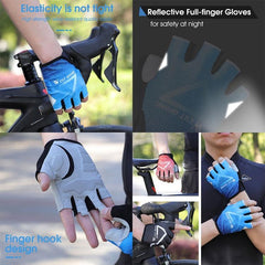 WEST BIKING Summer Half Finger Cycling Gloves - Breathable & Reflective Outdoor Riding Gloves