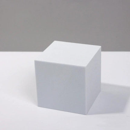 Geometric White Cube Photo Props Set for Photography Sessions single polymer foam cube prop for product photography