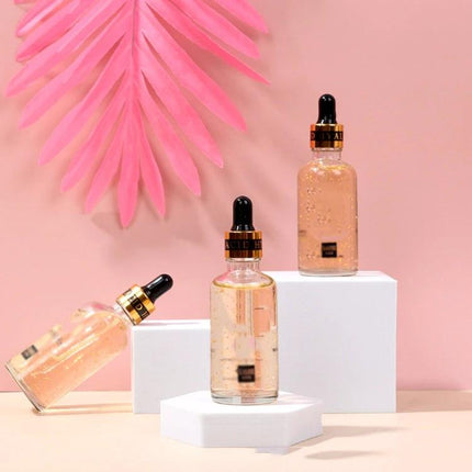 Geometric White Cube Photo Props Set for Photography Sessions with serum bottles on white foam cubes and pink backdrop