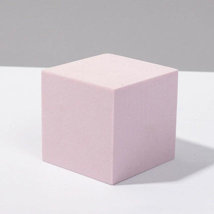 Geometric White Cube Photo Props Set for Photography Sessions - polymer foam pink cube prop for product photography arrangements