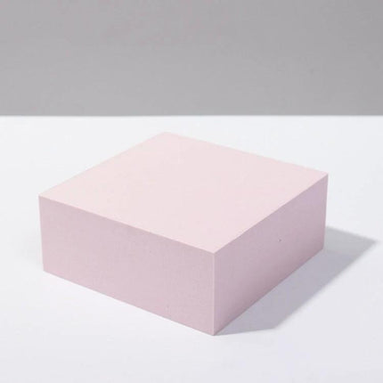 Geometric White Cube Photo Props Set for Photography Sessions - pink polymer foam cube prop for product photography setups