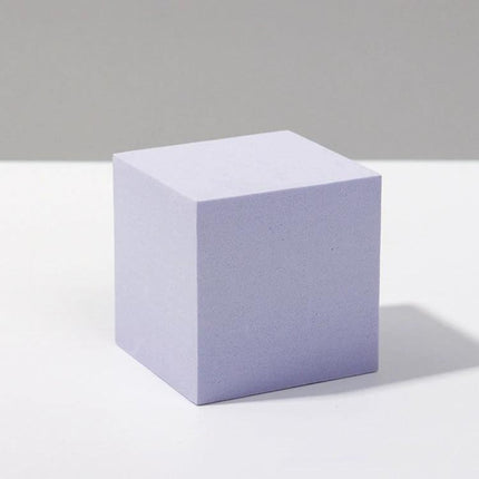Geometric White Cube Photo Props Set for Photography Sessions — single polymer foam cube prop for clean product photography setups
