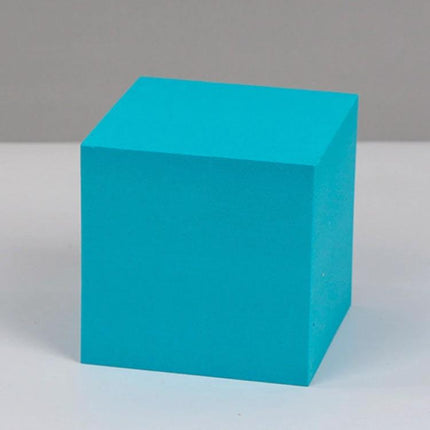 Geometric Photo Props Set in Various Sizes and Colors – turquoise polymer foam cube prop for product photography