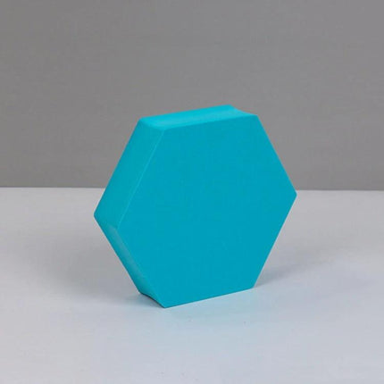 Geometric Photo Props Set in Various Sizes and Colors turquoise hexagon polymer foam prop for product photography