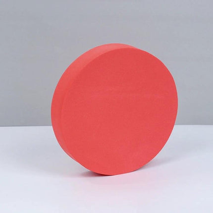 Geometric Photo Props Set in Various Sizes and Colors — red polymer foam cylinder prop for product photography, stable round shape for display