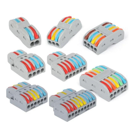 Colorful Quick Line Wire Terminal for Versatile Connections - set of multi-color PA nylon quick wire connectors for home wiring and DIY electronics