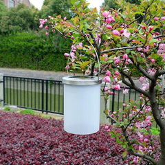 Charming Solar-Powered Bucket-Shaped LED Hanging Light for Outdoor Gardens and Courtyards