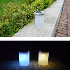 Lámpara solar impermeable para exteriores, forma de cubo, LED, para patio, jardín, lámpara colgante, luz nocturna