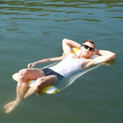 PVC Inflatable Floating Hammock 120 x 70 cm Mesh Striped | Syndmart
