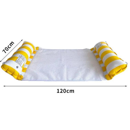 PVC Inflatable Floating Hammock 120 x 70 cm Mesh Striped | Syndmart