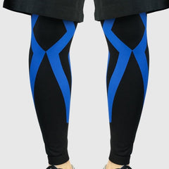 1 paire de genouillères de sport à compression élastique pour protection des cuisses et des mollets