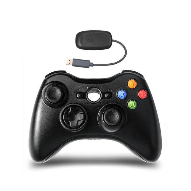 Essential Controller for Xbox Gaming in Your Living Room wireless black controller with USB receiver for couch play