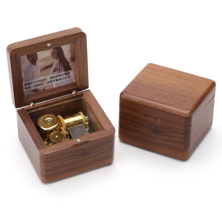 Elegant Wooden Music Box with Photo Frame - Perfect Valentine's Day Keepsake