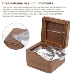 Elegant Wooden Music Box with Photo Frame - Perfect Valentine's Day Keepsake