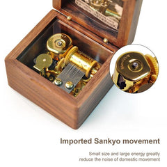 Elegant Wooden Music Box with Photo Frame - Perfect Valentine's Day Keepsake