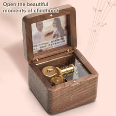 Elegant Wooden Music Box with Photo Frame - Perfect Valentine's Day Keepsake