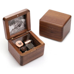 Elegant Wooden Music Box with Photo Frame - Perfect Valentine's Day Keepsake