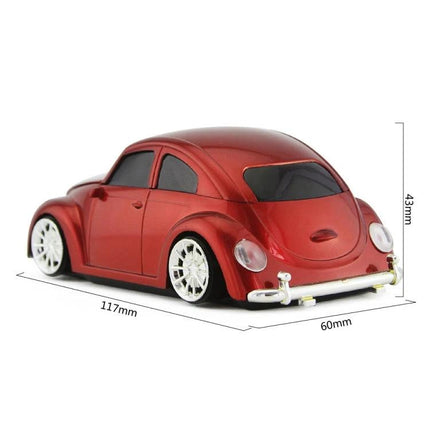 Wireless Car-Shaped Mouse for Everyday Computer Navigation in Multiple Colors - red car design wireless mouse for kids and casual users