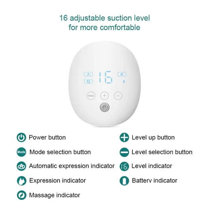Wearable Automatic Breastfeeding Pump for Hands-Free Use, Gray