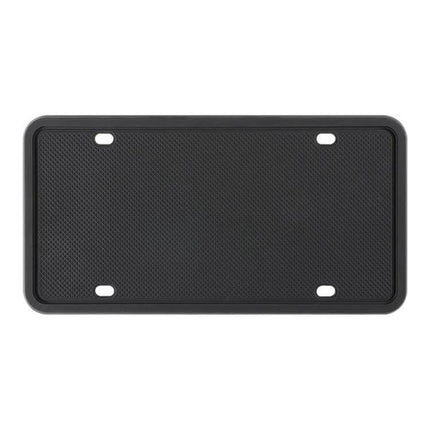 Waterproof Silicone License Plate Frames for Car Protection, 2 Sets - black flexible silicone frame protects plates from water, rust, and wear
