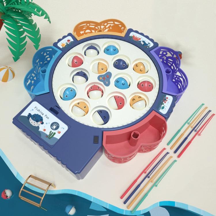 Educational Magnetic Fishing Game for Kids - Musical Rotating Fishing Plate Toy