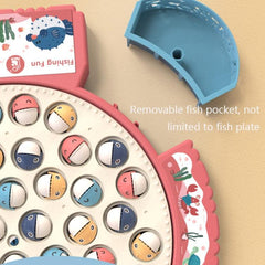 Educational Magnetic Fishing Game for Kids - Musical Rotating Fishing Plate Toy