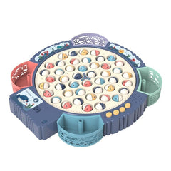 Educational Magnetic Fishing Game for Kids - Musical Rotating Fishing Plate Toy