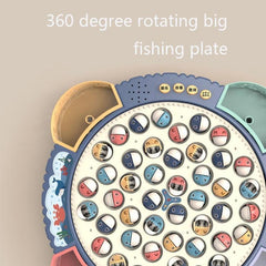 Educational Magnetic Fishing Game for Kids - Musical Rotating Fishing Plate Toy