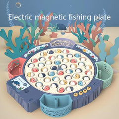 Educational Magnetic Fishing Game for Kids - Musical Rotating Fishing Plate Toy