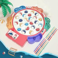 Educational Magnetic Fishing Game for Kids - Musical Rotating Fishing Plate Toy