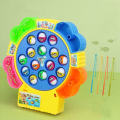 Educational Magnetic Fishing Game for Kids - Musical Rotating Fishing Plate Toy