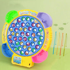 Educational Magnetic Fishing Game for Kids - Musical Rotating Fishing Plate Toy