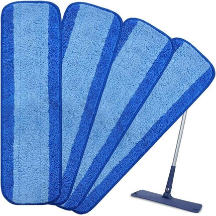 Fiber Mop Cleaning Pads for Bona Series Floor Use - blue microfiber replacement pads for hardwood and tile, reusable, dust and spill pickup
