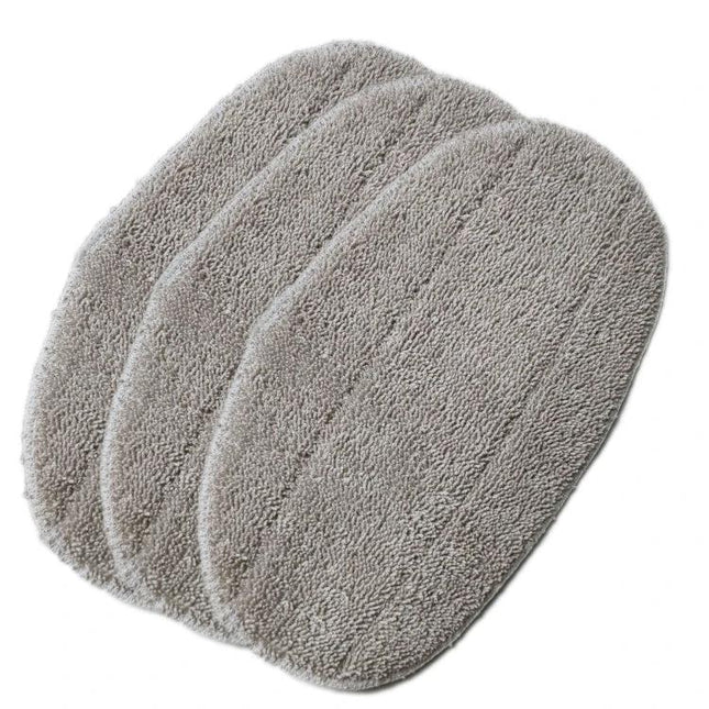 Leifheit CleanTenso Steam Mop Replacement Cleaning Cloths - grey high‑absorption microfiber pads for tiles, wood floors and carpets