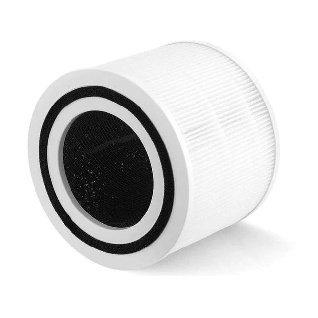 Levoit Replacement Filter for Core 300 Air Purification showing cylindrical HEPA and carbon combo for home living rooms and bedrooms