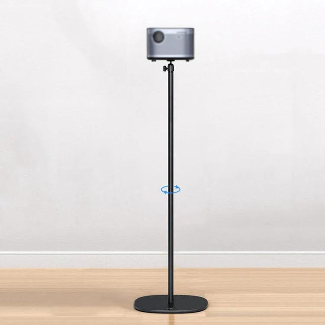 Xiaotian Liftable Telescopic Projection Bracket for Desktops mounted with micro projector on adjustable desktop stand