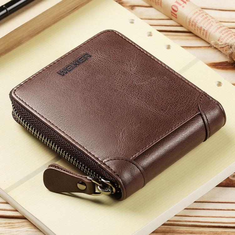 WEIXIER W98 Men's Compact Zipper Wallet with Coin Pocket