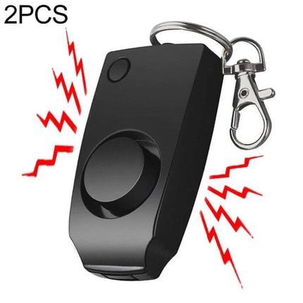 Personal Safety Alarm for Women, Children, and Elderly compact black ABS keychain emitting 120-decibel alarm for quick emergency signaling