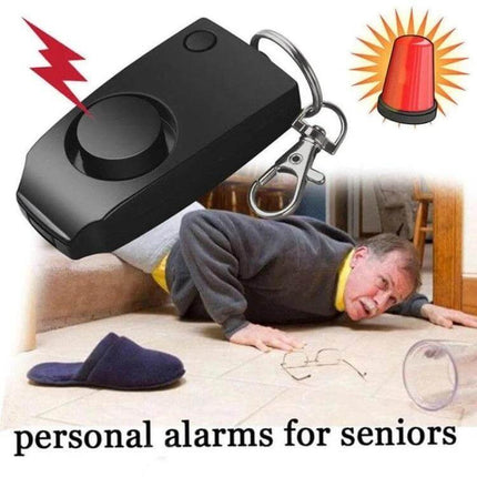 Personal Safety Alarm for Women, Children, and Elderly - compact 120dB ABS keychain alarm for emergencies and helping seniors attract attention