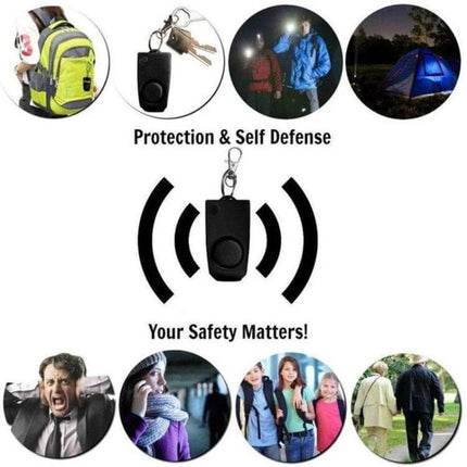 Personal Safety Alarm for Women, Children, and Elderly compact 120dB ABS emergency keychain alarm for walking alone and camping