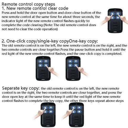 Universal Remote Controller for Garage Doors and Shutters, Pack of 2