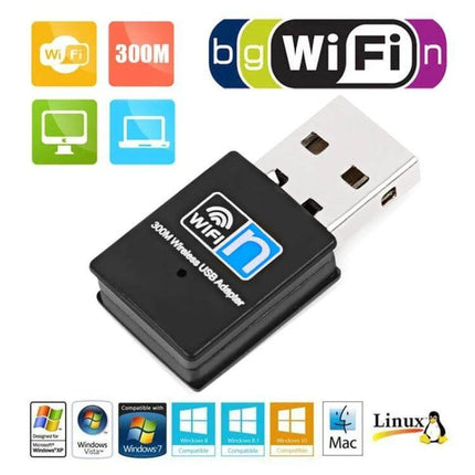 Mini USB Wireless Adapter for Easy Laptop Connectivity small 300Mbps USB WiFi dongle for laptop and desktop travel use