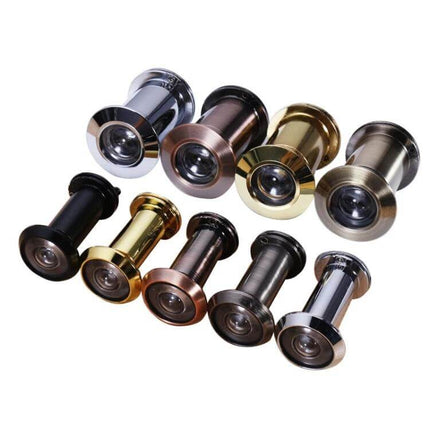 Wide-Angle HD Glass Security Door Viewer for Everyday Home Protection – assorted zinc alloy peepholes in chrome, brass, bronze finishes, HD optical glass