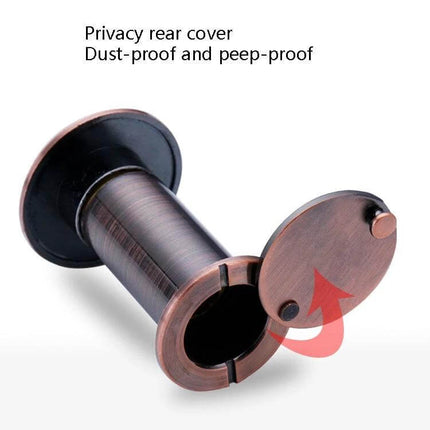 Wide-Angle HD Glass Security Door Viewer for Everyday Home Protection showing privacy rear cover dust-proof peep-proof copper finish